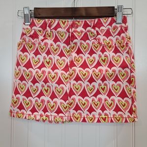 Girls Gymboree heart pattern skirt, Y6